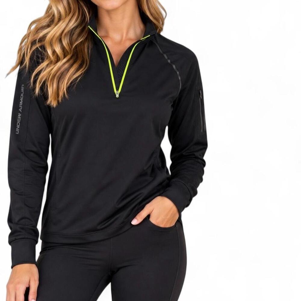 Under armour xl black quarter zip pullover excellent condition